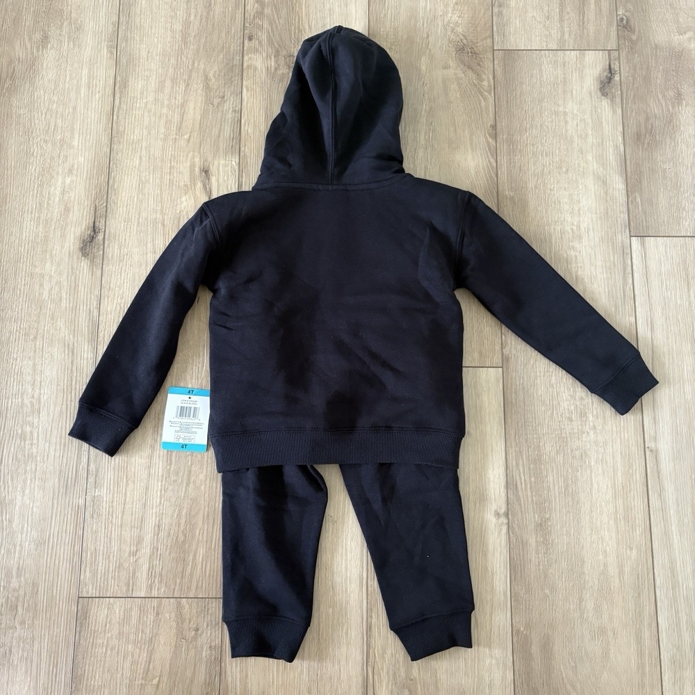 Champion Boy's 2-Piece Heavyweight Fleece Hoodie & Jogger Set Black 4T - Picture 4 of 5